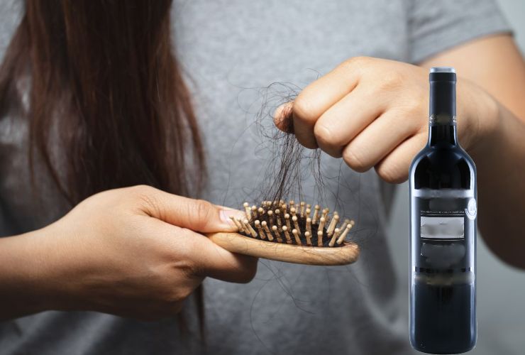 La caduta di capelli e il vino