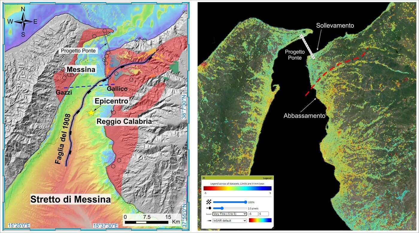 Stretto, Unict: la faglia c’è e si sposta di 1,5 millimetri l’anno. L’impatto sul Ponte