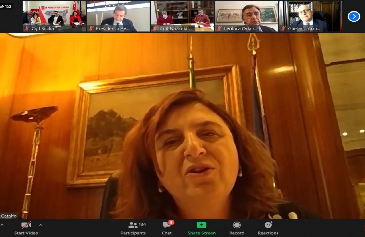 Piano del Lavoro, dibattito online di Cgil. Catalfo: “decreto nel pomeriggio”