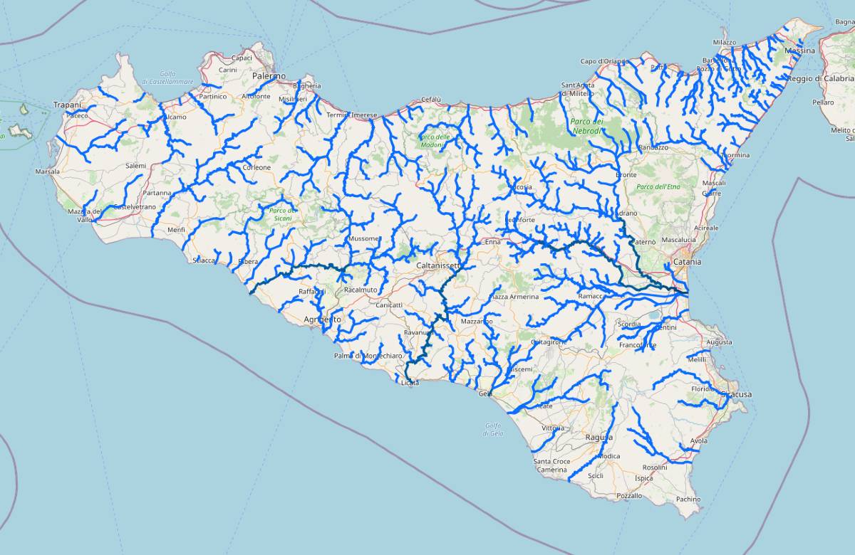Interferenze idrauliche in Sicilia, dalla Protezione civile la mappa aggiornata