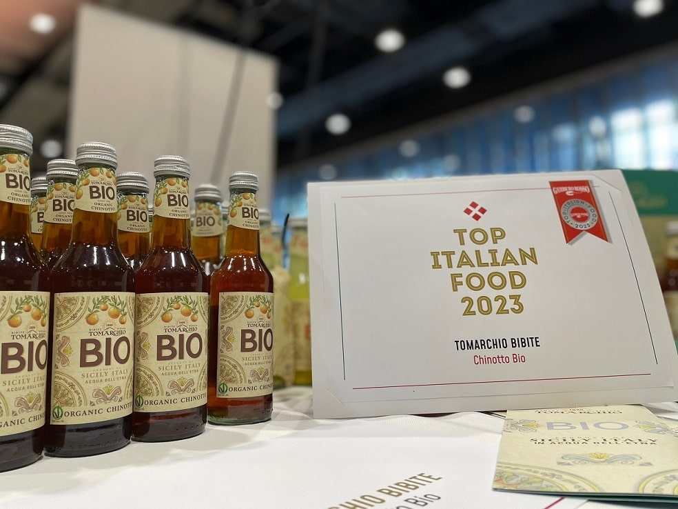 Il chinotto bio Tomarchio per Gambero rosso è tra i “Top Italian Food 2023”